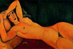 reclining-nude-with-left-arm-resting-on-forehead-1917