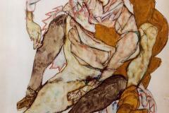 seated-couple-egon-and-edith-schiele-1915