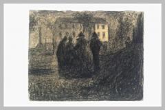 group-of-figures-in-front-of-a-house-and-some-trees