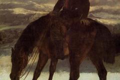 hunter-on-horseback-redcovering-the-trail-1864