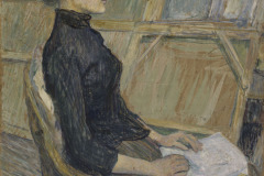 Henri de Toulouse-Lautrec: Junges Mädchen im Atelier (Hélène Vary), 1888.

Henri de Toulouse-Lautrec
Helène Vary, 1889
Gouache
74,5 x 49 cm