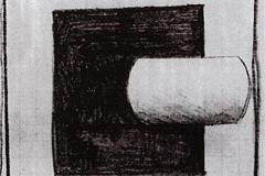 black-square-and-a-white-tube-shaped