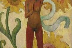 caribbean-woman-or-female-nude-with-sunflowers-1889