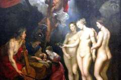 « L'Education de Marie de Médicis », huile sur toile (Hauteur : 394 cm ; Largeur : 295 cm), œuvre réalisée Pierre Paul Rubens  entre 1622 et 1625, conservée au département des peintures du musée du Louvre à Paris (INV RF 1771) où elle est exposée, et y a été photographiée le 9 décembre 2011.