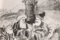 four-orientals-seated-under-a-tree-ink-on-paper
