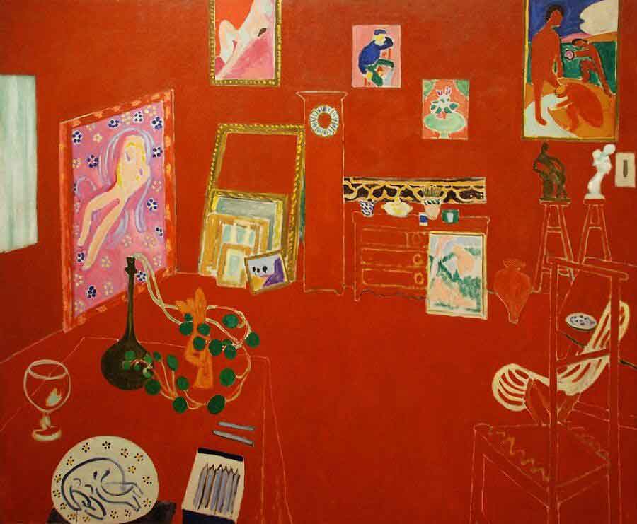 Matisse'in Kırmızı Atölye tablosu