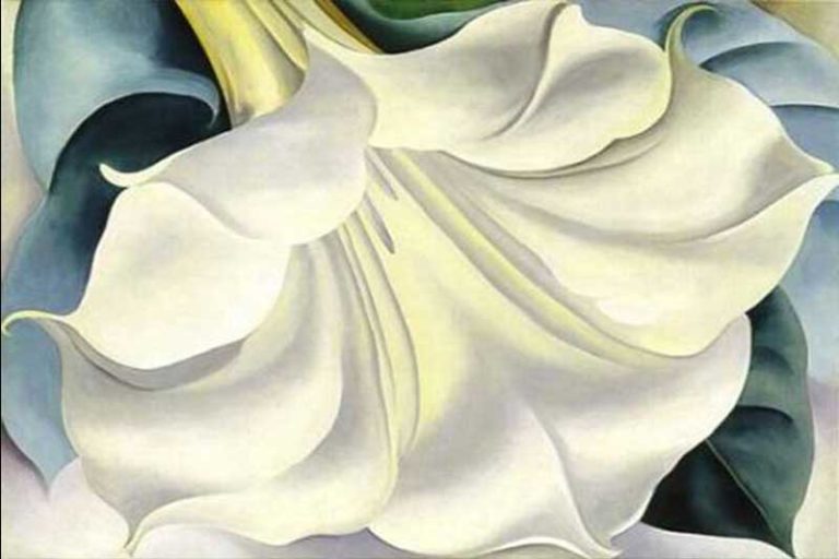 Doğa manzarasıyla kadını bütünleştirerek resme dahil eden Amerikalı sanatçı O’Keeffe