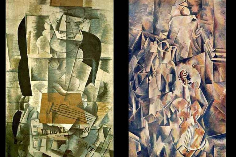 Kübizm’in Picasso ile birlikte en güçlü temsilcisi Fransız ressam Braque