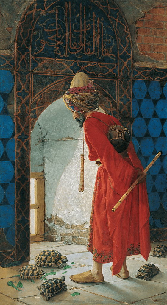 Osman Hamdi Bey'in Kaplumbağa Terbiyecisi tablosu