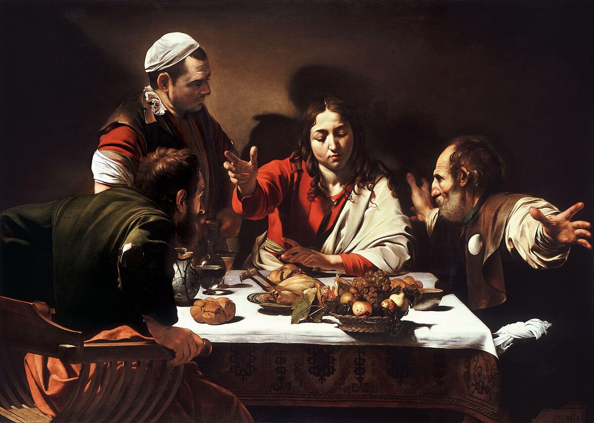 Caravaggio'nun Emmaus'ta Akşam Yemeği tablosu
