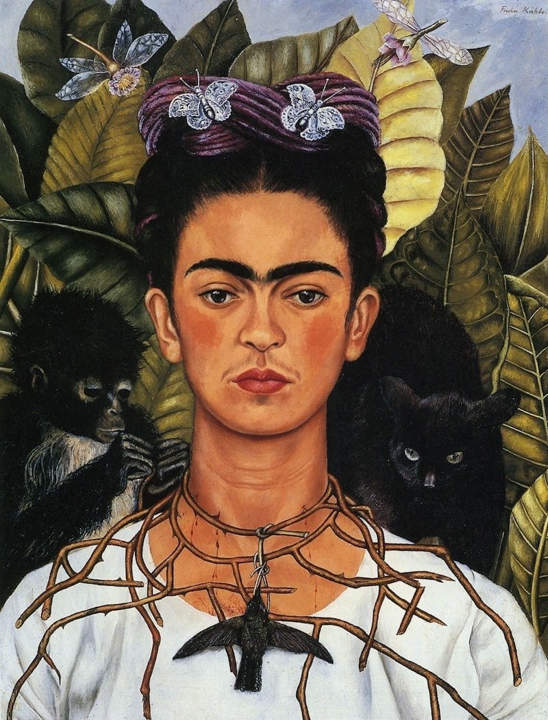Frida Kahlo, Diken Kolyeli ve Sinekkuşlu Otoportre