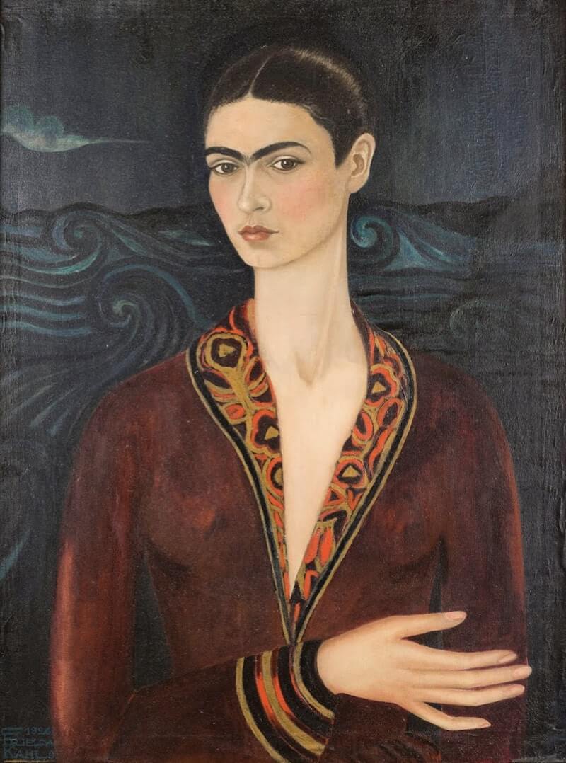 Frida Kahlo, Kadife Elbiseli Otoportre