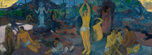 Gauguin'in Nereden Geliyoruz? tablosu: sağdan sola hayatın evrelerini anlatan geniş pano