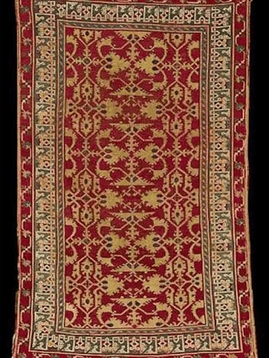 13. yüzyıla ait geometrik desenli Selçuklu halısı
