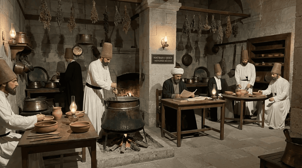 Mevlana dergahının derviş mutfağı Matbah-ı Şerif ve canlandırmaları