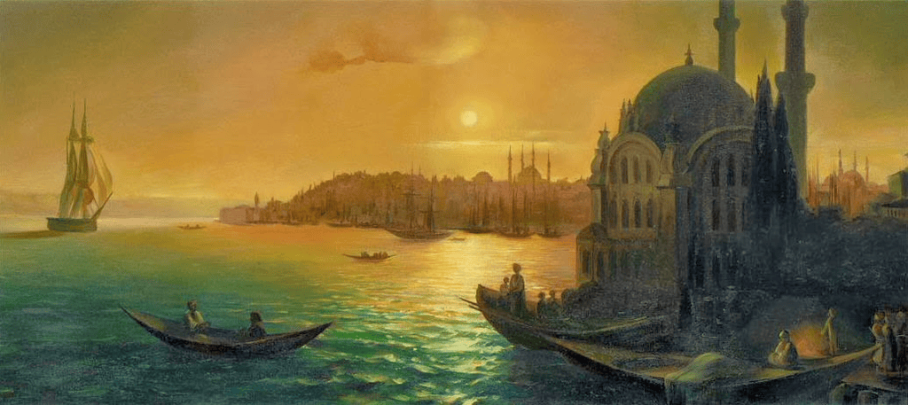 Ayvazovski'nin deniz resimlerinin sergilendiği Merasim Salonu