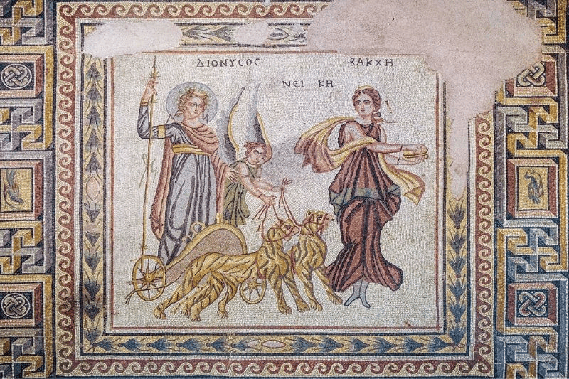 Zeugma'dan Dionysos temalı taban mozaiği