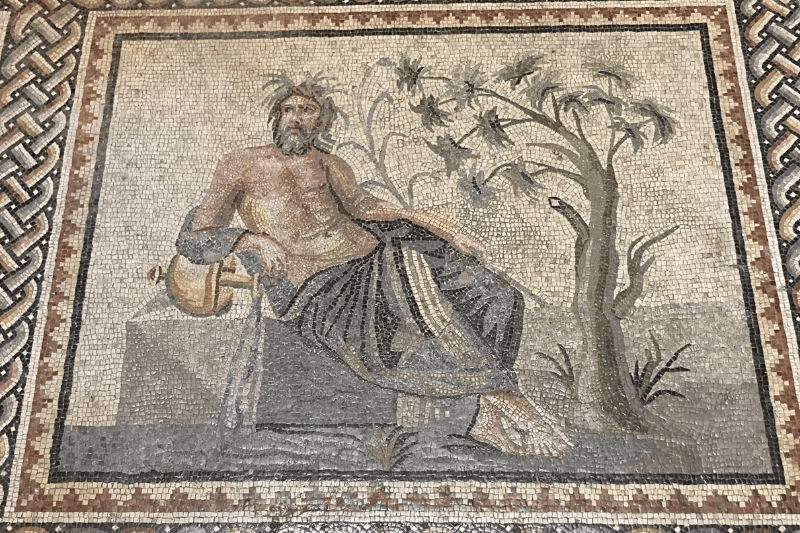 Zeugma Euphrates Villası'ndan su ve nehir temalı mozaik