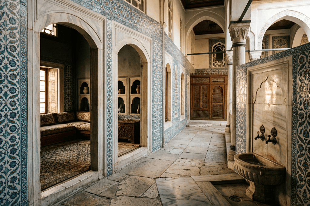 Topkapı Sarayı Harem bölümünün çinili iç mekanları