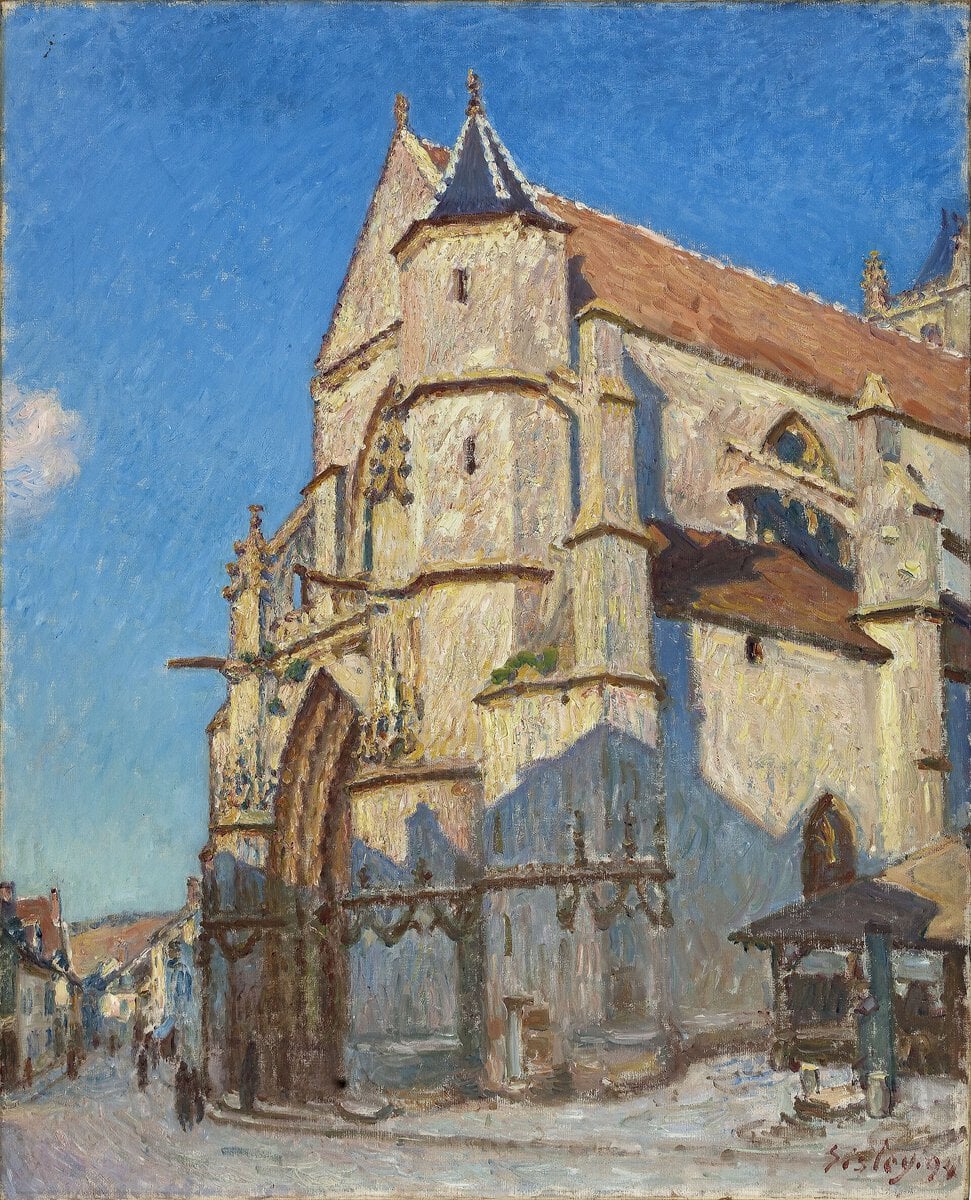 Alfred Sisley'nin Moret Kilisesi, Akşam tablosu, 1894