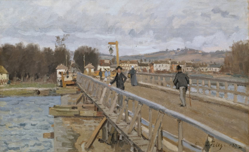 Alfred Sisley'nin Passerelle d'Argenteuil tablosu, 1872
