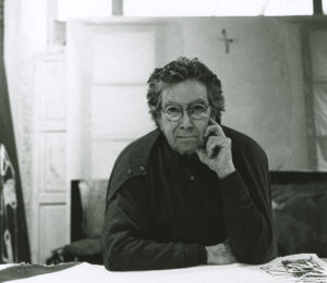 Antoni Tàpies Barselona'daki atölyesinde, 2002