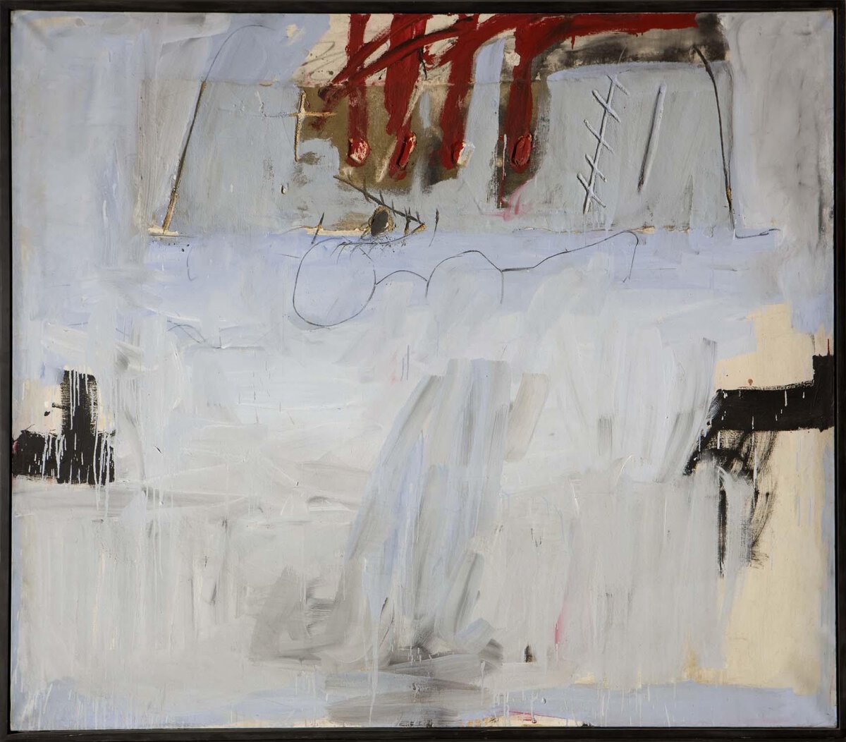 Antoni Tàpies, Dört Kırmızı Çizgili Mavi