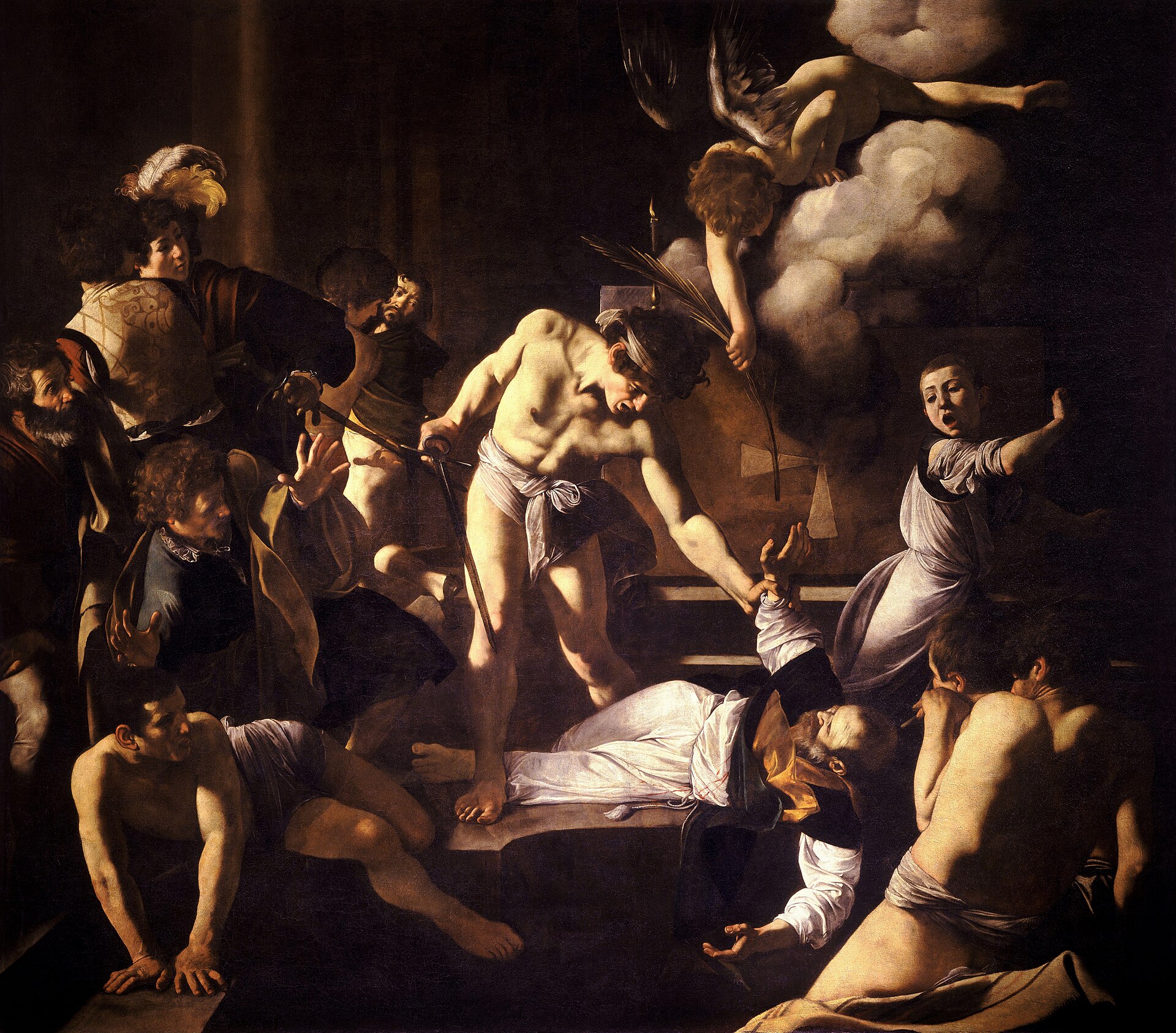 Caravaggio, Aziz Matta'nın Şehit Edilmesi (1599-1600), San Luigi dei Francesi, Roma
