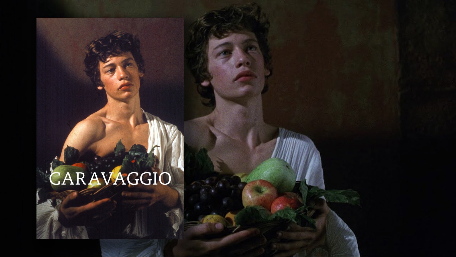 Caravaggio Filmleri filminin afişi ve sahne görüntüsü