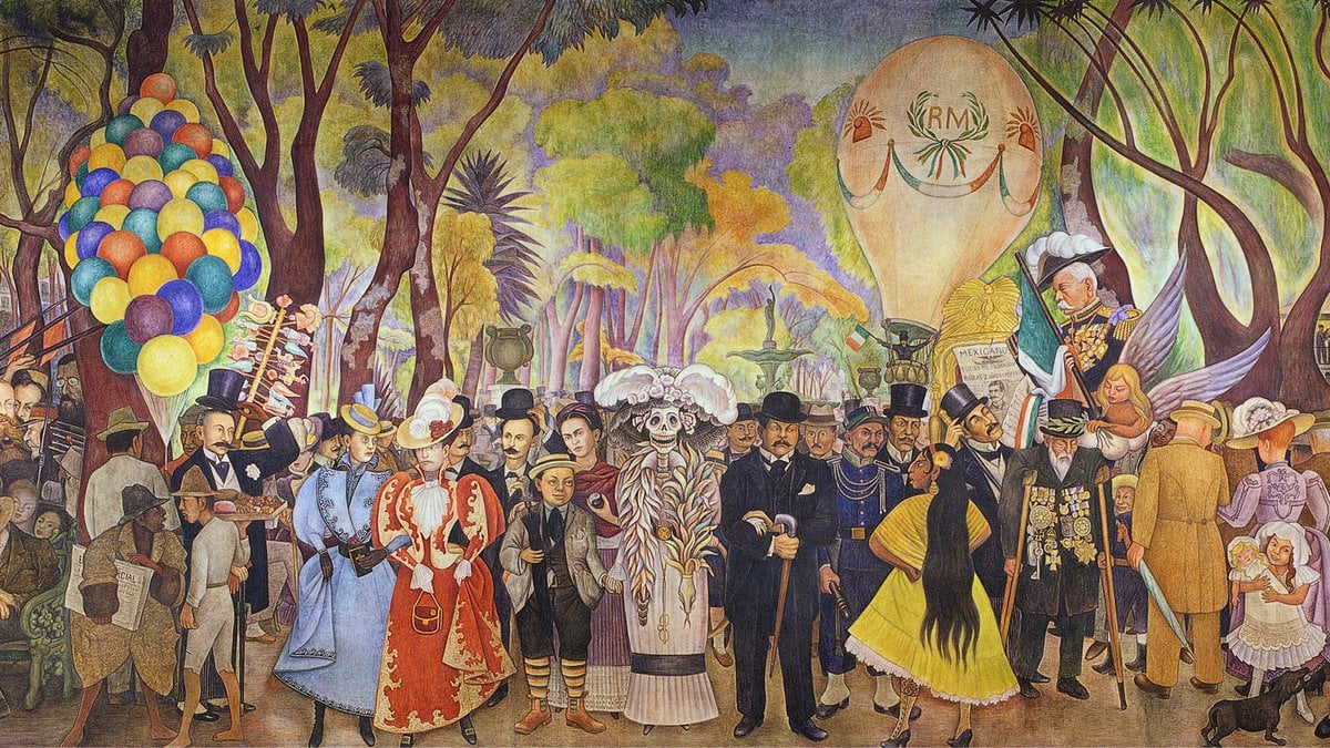 Alameda Parkı'nda Bir Pazar Öğleden Sonrasının Düşü, Diego Rivera
