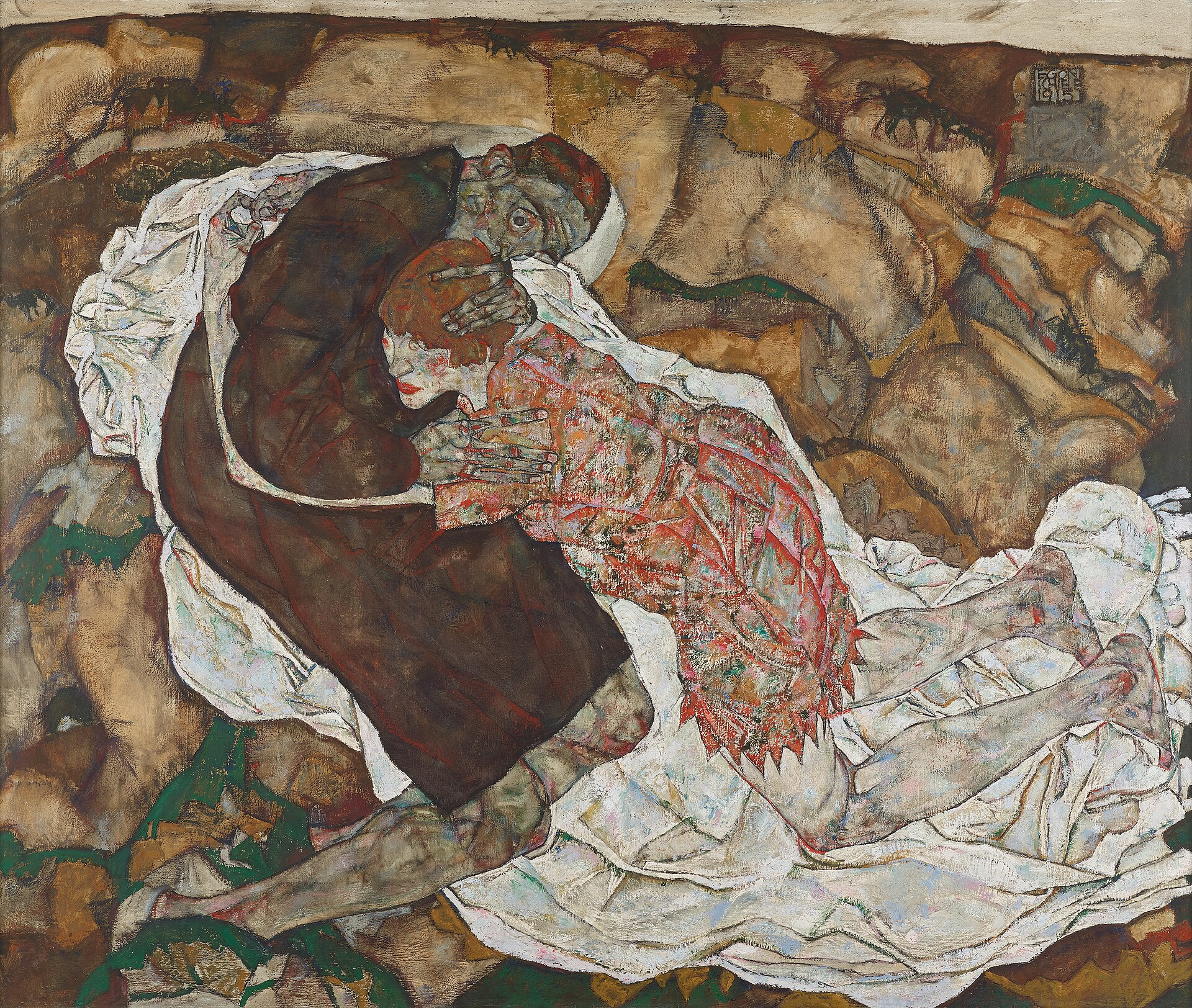 Egon Schiele, Ölüm ve Genç Kız (1915), Belvedere, Viyana