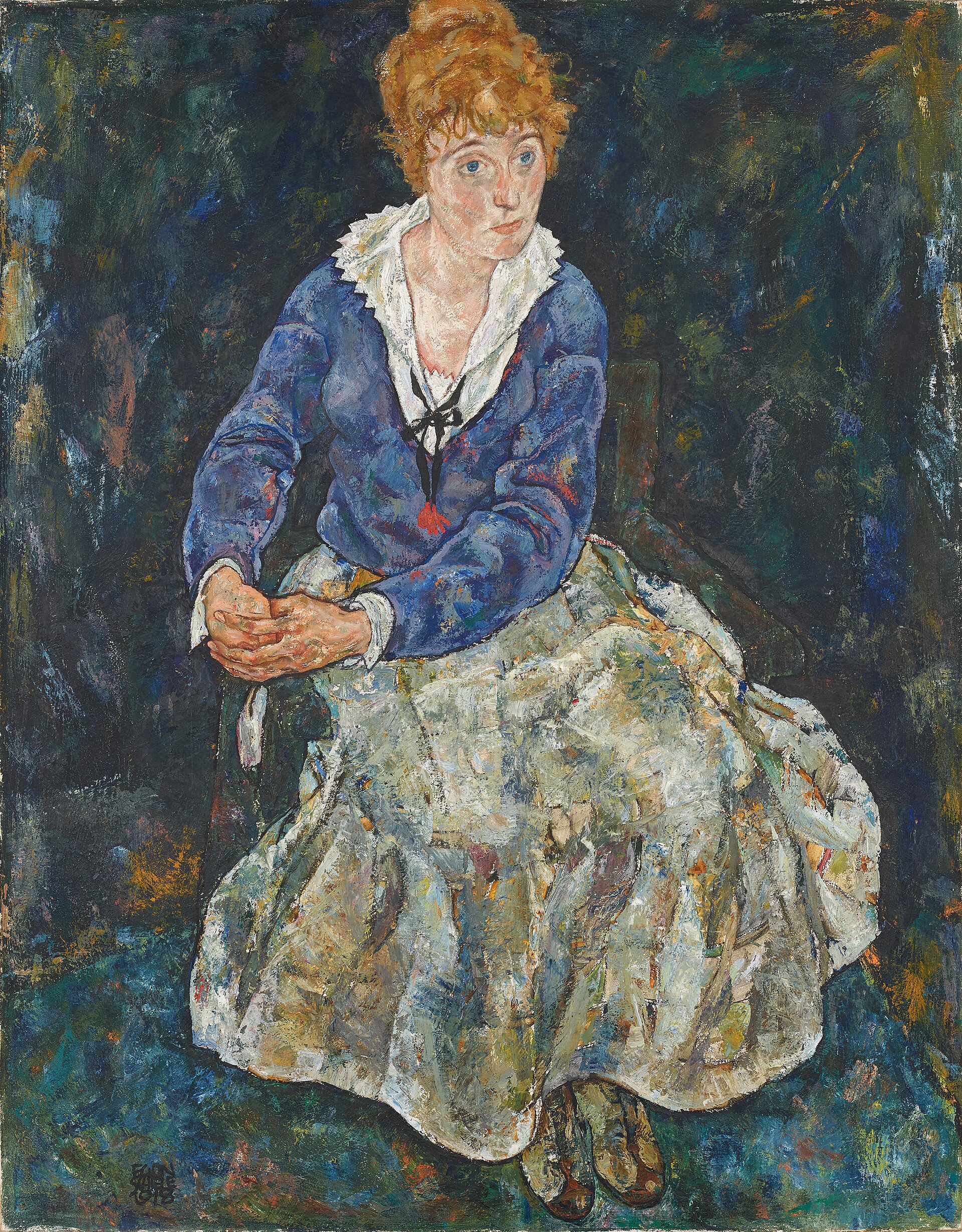 Egon Schiele, Sanatçının Eşi Edith Schiele'nin Portresi (1918), Belvedere, Viyana
