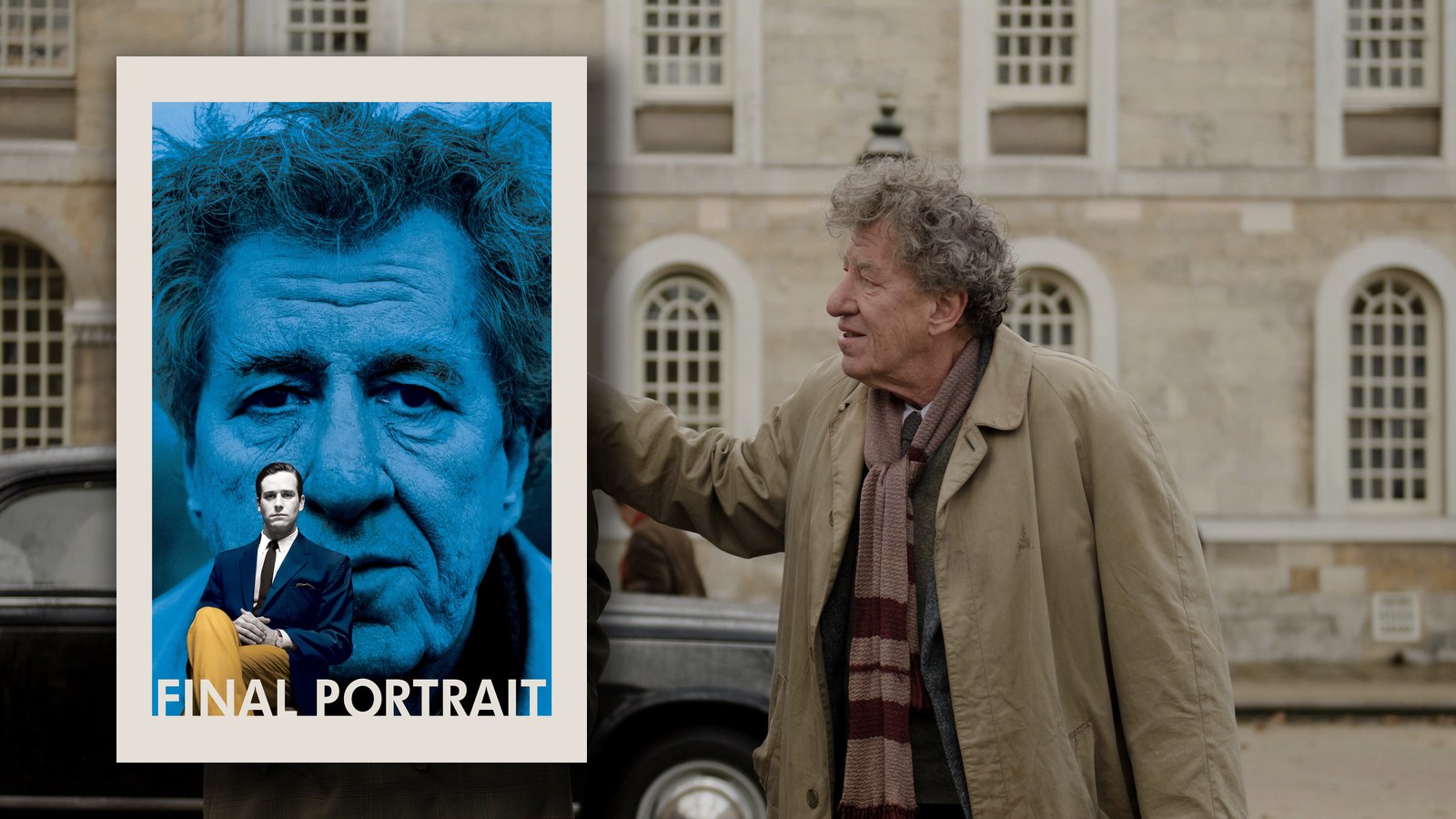 Final Portrait (2017) filminin afişi ve sahne görüntüsü