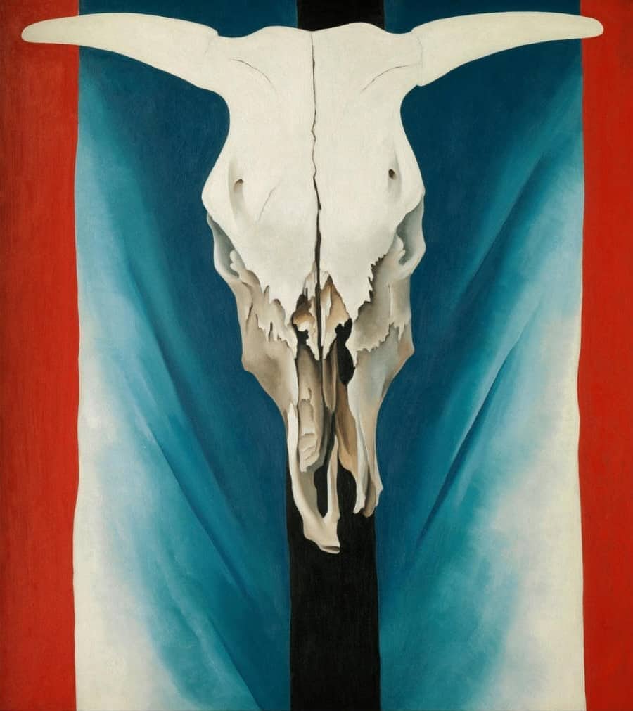 İnek Kafatası: Kırmızı, Beyaz ve Mavi, Georgia O'Keeffe