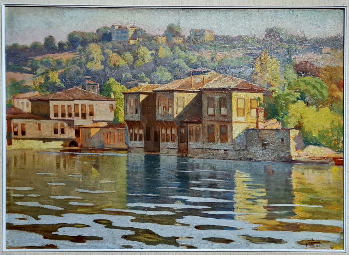 Halil Paşa'nın Boğaz tablosu: Çengelköy kıyısındaki yalılar ve sakin deniz