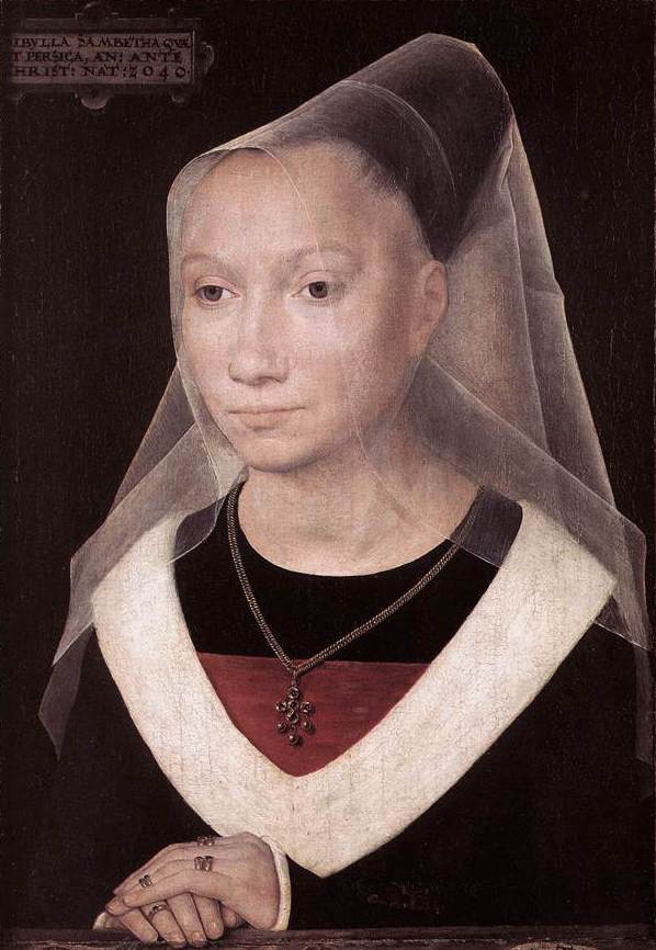 Hans Memling'in Sibylla Sambetha adıyla da bilinen genç kadın portresi, 1480