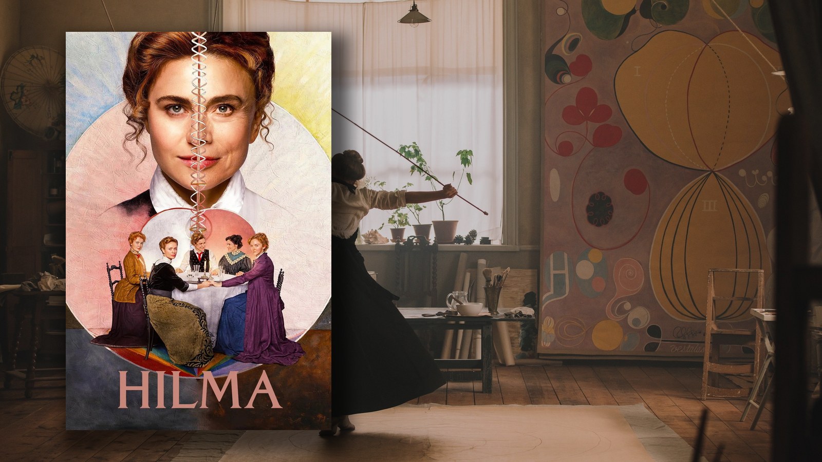 Hilma (2022) ve Beyond the Visible filminin afişi ve sahne görüntüsü