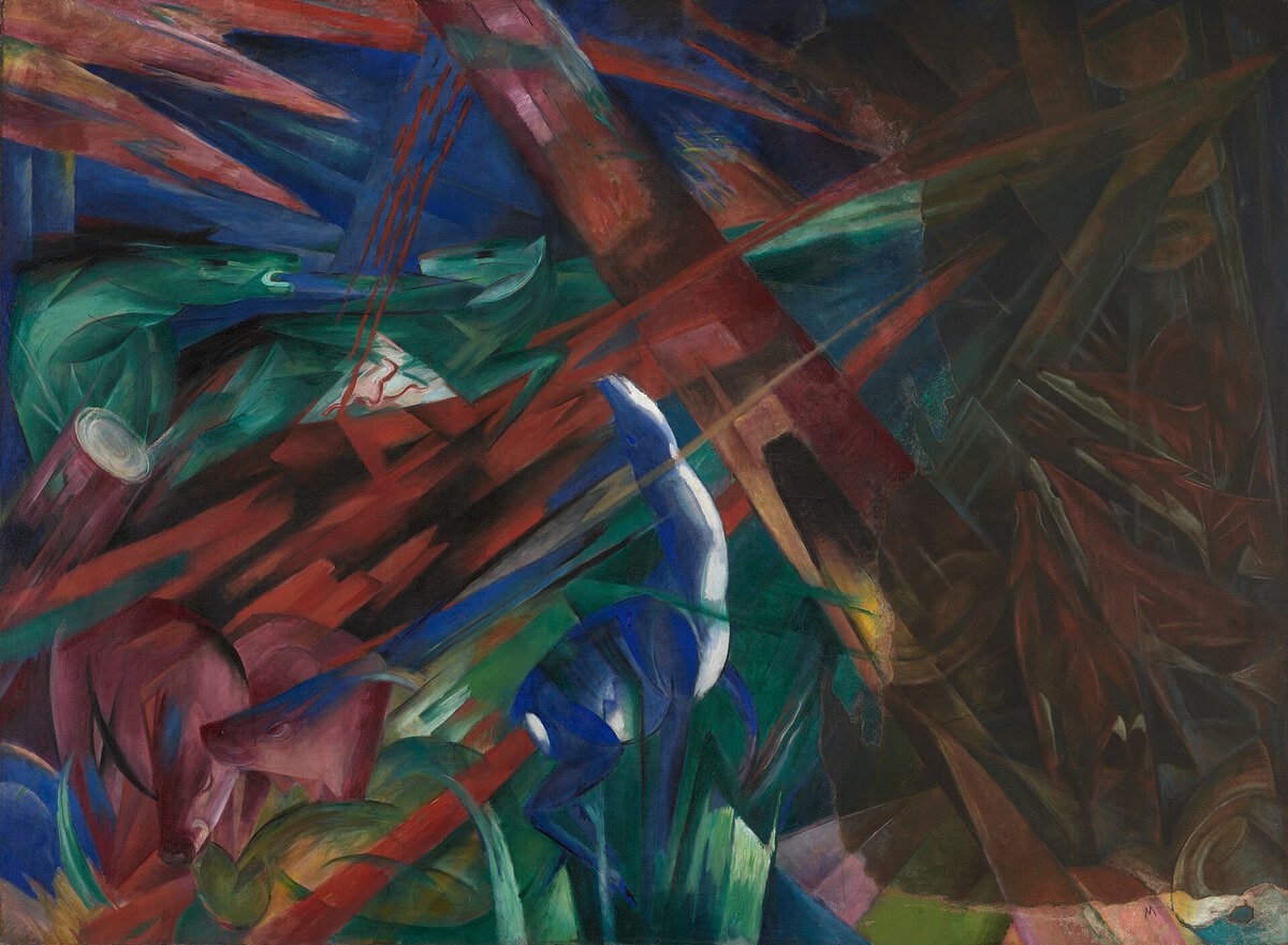 Franz Marc'ın Hayvanların Kaderi (Tierschicksale) tablosu, 1913