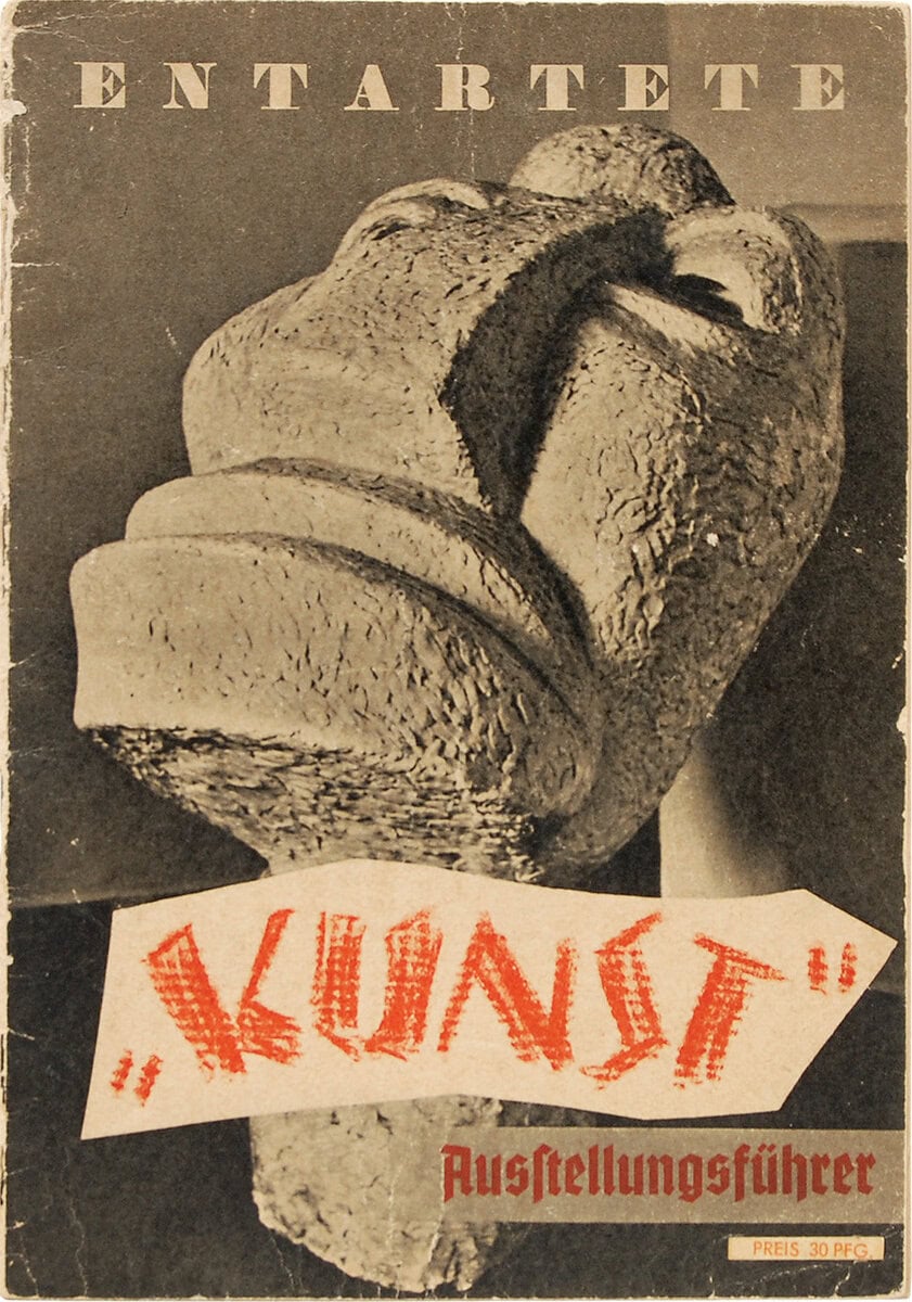 Entartete Kunst (Yozlaşmış Sanat) sergi rehberinin kapağı, 1937