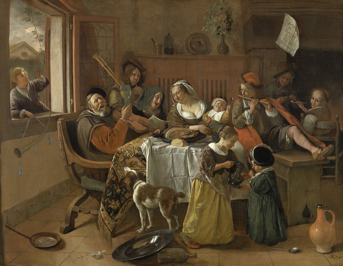 Jan Steen'in Mutlu Aile tablosu, 1668
