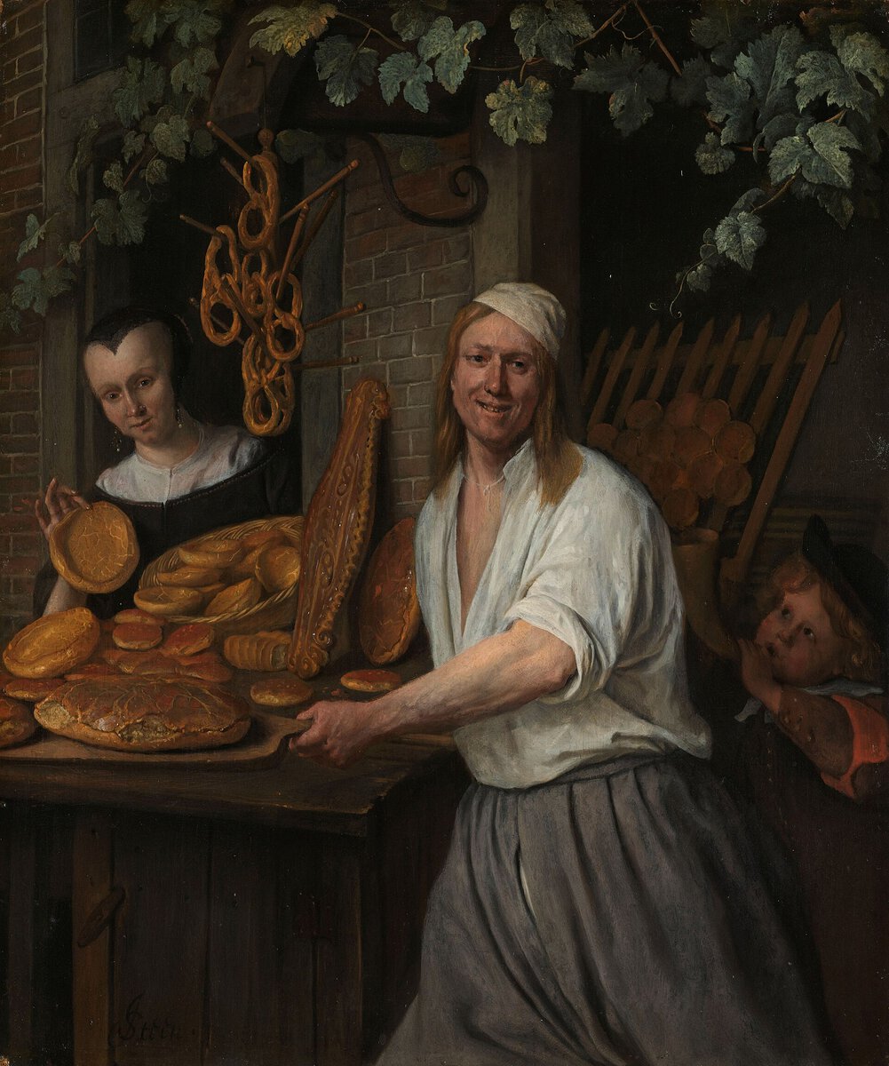 Jan Steen'in Fırıncı Arent Oostwaard ve Eşi Catharina Keizerswaard tablosu, 1658