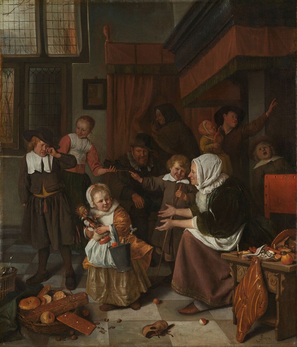 Jan Steen'in Aziz Nikolaos Bayramı tablosu, 1665–1668