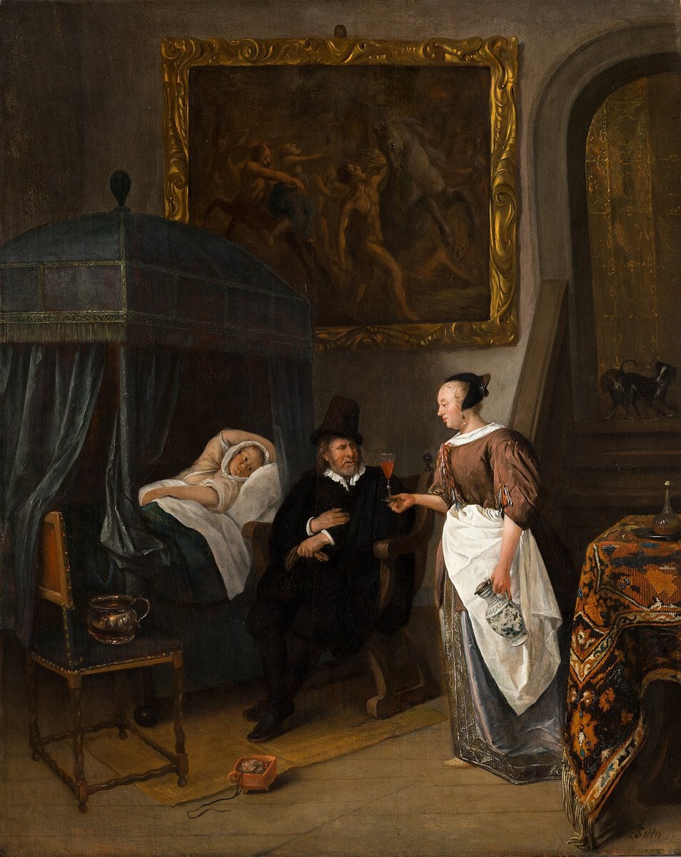 Jan Steen'in Doktor Ziyareti tablosu, yaklaşık 1665–1668