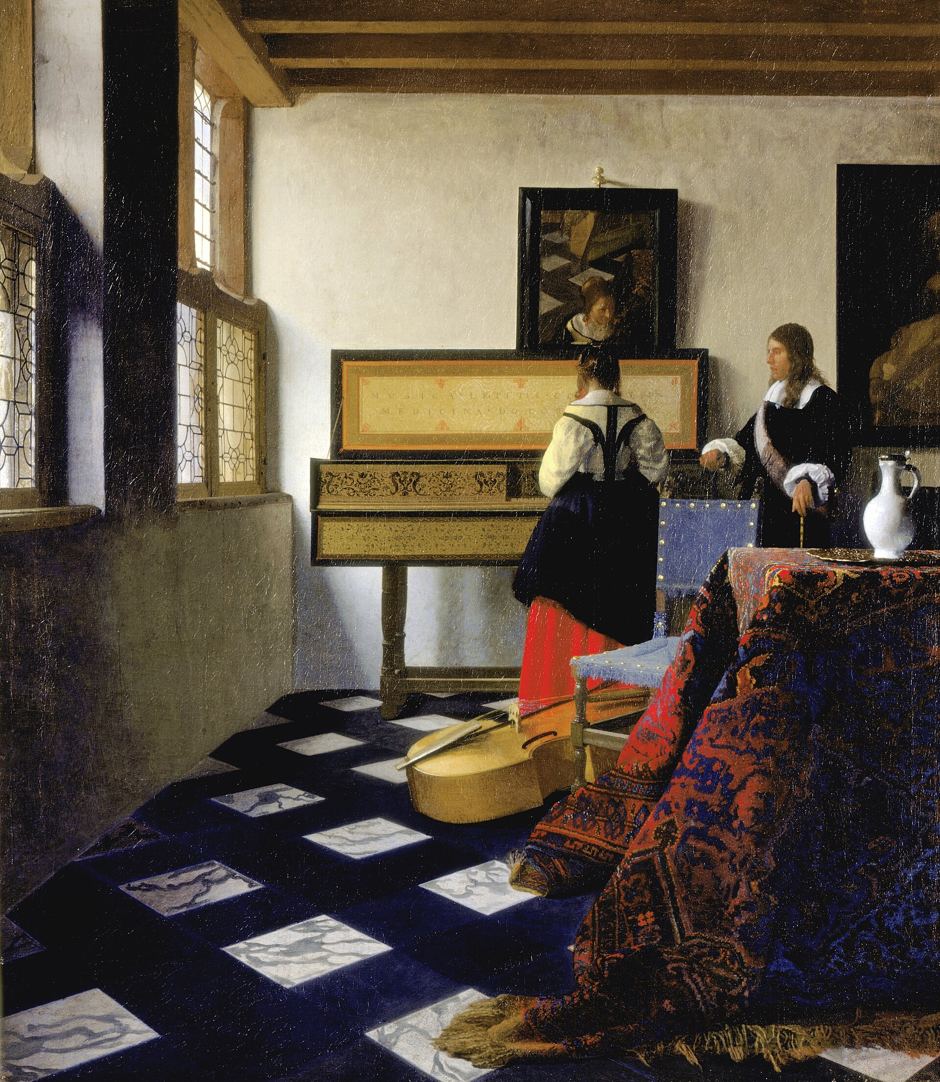 Johannes Vermeer, Müzik Dersi (yaklaşık 1662-1664), Royal Collection, Londra