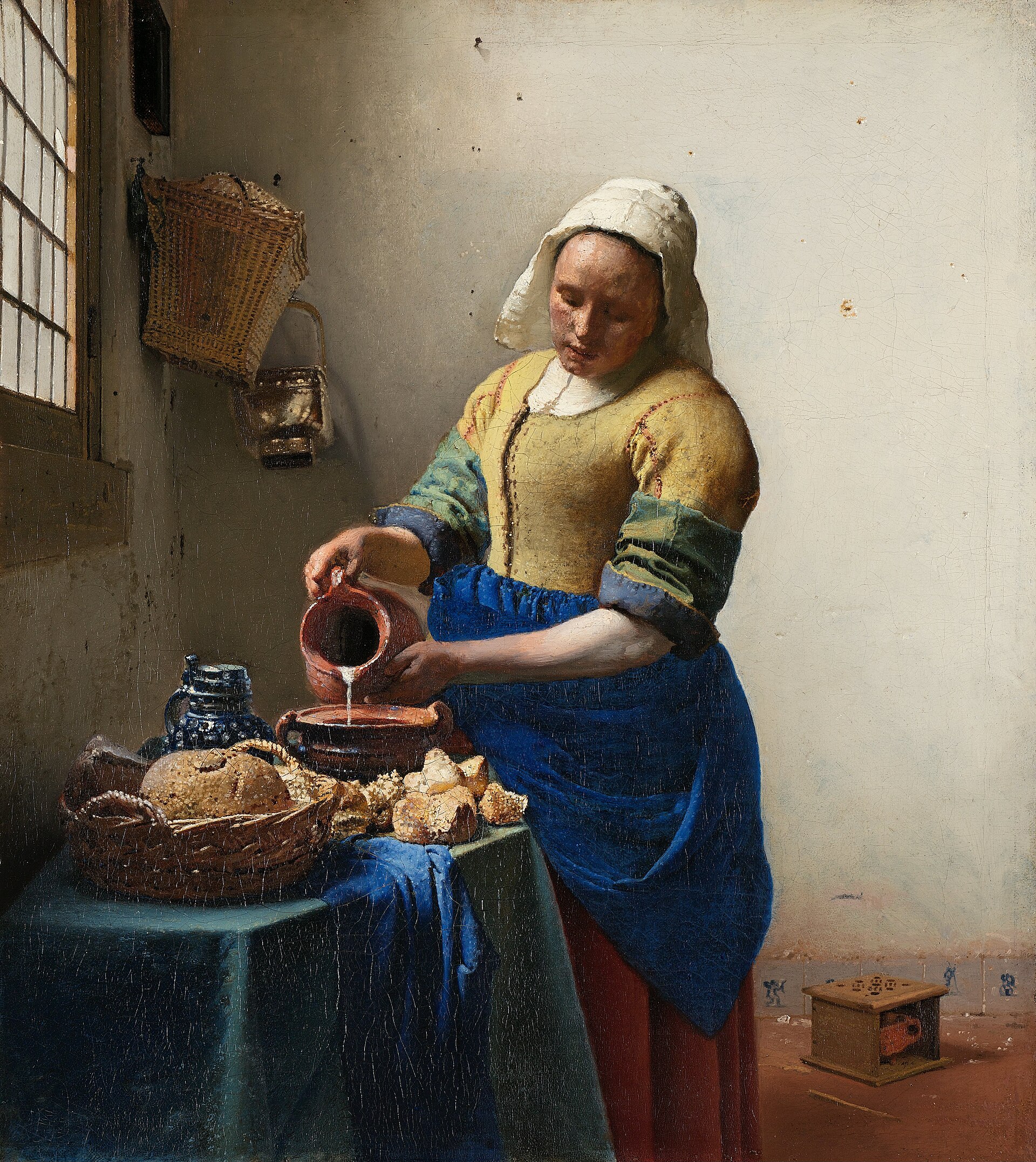 Johannes Vermeer, Süt Döken Kadın (yaklaşık 1660), Rijksmuseum, Amsterdam