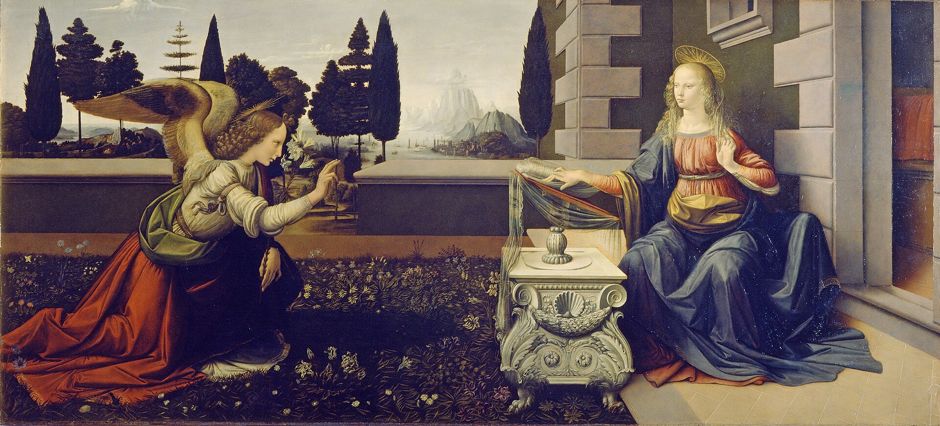 Leonardo da Vinci, Meryem'e Müjde (yaklaşık 1472-1476), Uffizi Galerisi, Floransa