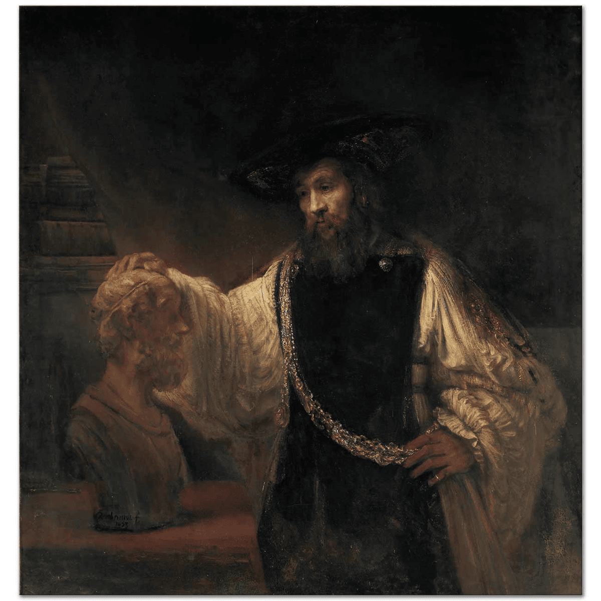 Rembrandt — Homeros Büstüyle Aristoteles