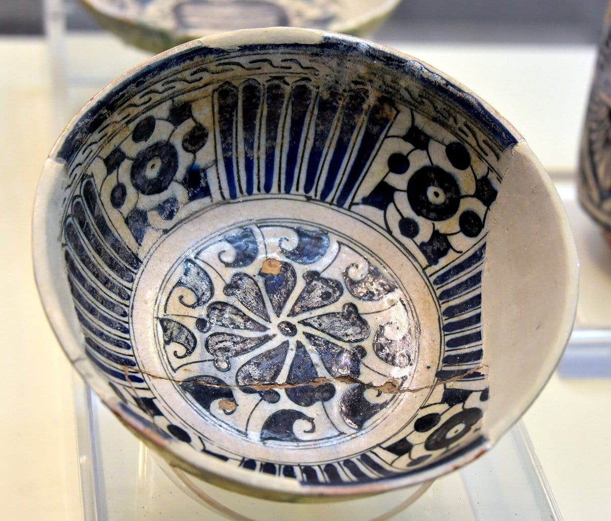 Mavi beyaz desenli Milet işi seramik kase