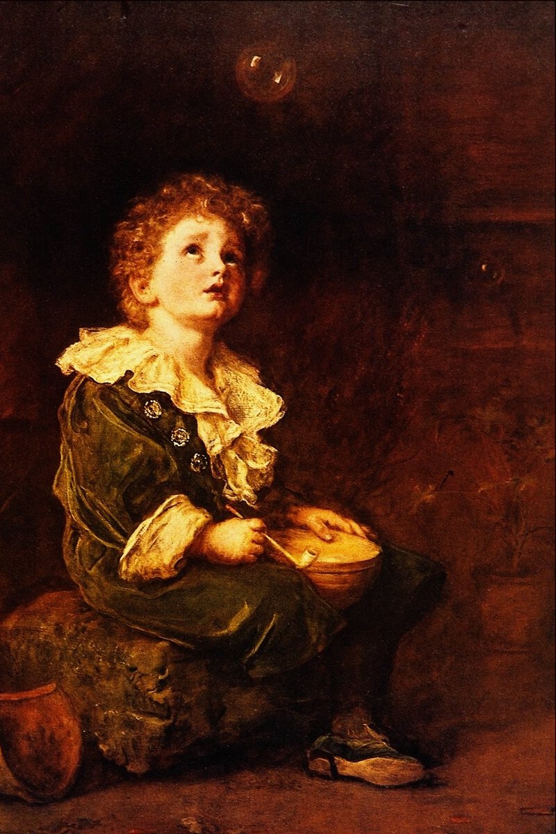 Millais'nin Kabarcıklar tablosu: sabun köpüğüne bakan çocuk