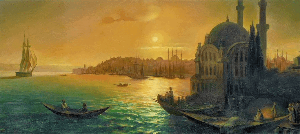 Ayvazovski'nin deniz resimlerinin sergilendiği Merasim Salonu